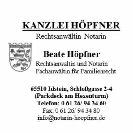 Logo de Beate Höpfner Rechtsanwältin und Notarin