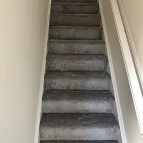 grey carpet fitted on a staircase