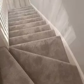 Beige Carpet Fitted in stairs