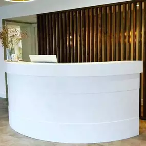 specialised in custom built reception desks, probs