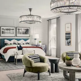 Spacious primary bedroom suites feature dual walk-in closets