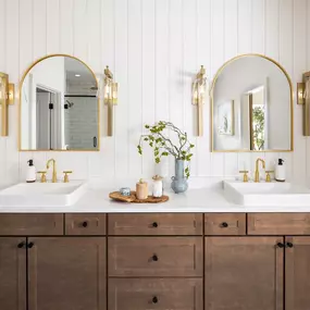 Spa-like primary baths with designer fixtures