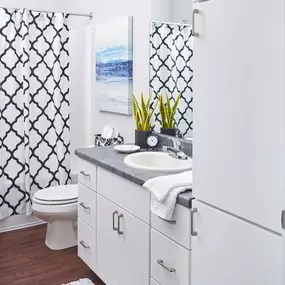 Modern furnished bathroom