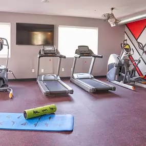 Fitness room with equipment