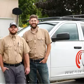 The owners of Prime Flow Plumbing, Paul and Jeron.