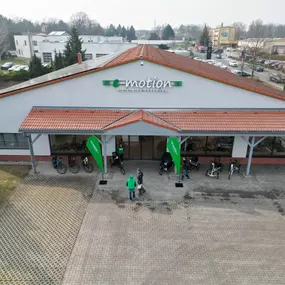 e-motion e-Bike Welt, Dreirad- & Lastenfahrrad-Zentrum Leipzig-Mölkau aus der Luft