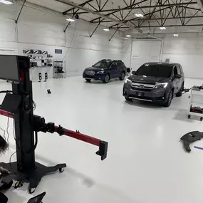 ADAS Calibration Facility in Akron – Honda SUV & Subaru in Calibration Bay