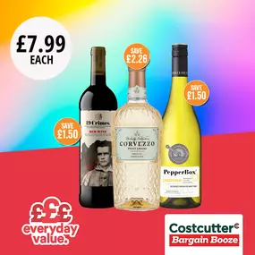 Selected wines £7.99 each
