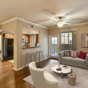 Living Area With Kitchen