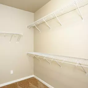 Large closet with shelves