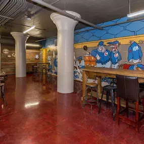 Game room with billiards