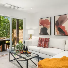 Flex space on first level with covered patio