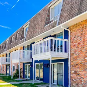 A row of red brick houses