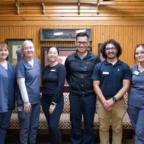 Dental Depot's North Oklahoma City dental team poses in the reception area.
