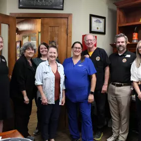 The Dental Depot Central OKC Dental Team posing in the office.
