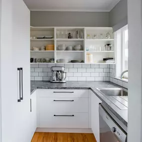 white cabinet painting in NW San Antonio