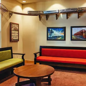 The waiting room at Dental Depot's dental clinic in Tulsa on Garnett Rd