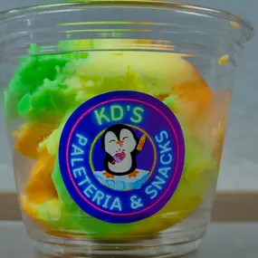 Ice cream in a cup.

Helado en vaso.