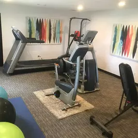 Keep your body and mind healthy. In-house gym at Northbound Treatment Services