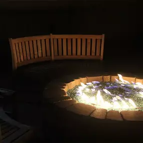 Enjoy connection and warmth in our bonfire at Northbound Treatment Services