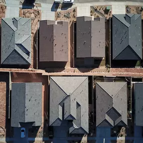Aerial view of completed residential roofing projects by R1 Roofing & Exteriors – Arizona