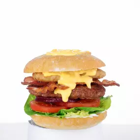 Burger with Cheese Sauce