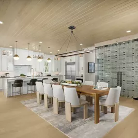 Casual dining areas located just off the kitchen