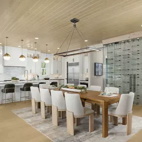 Casual dining areas located just off the kitchen