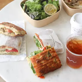 pressee focaccia sandwiches