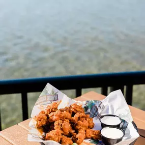 Whiskey Joe's World Famous Wings on the outdoor deck!