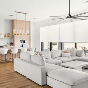Our roller shades make it easy to control the vibe—because no one likes a blinding glare during coffee time. Roller shades offer UV protection, privacy, energy savings and more!