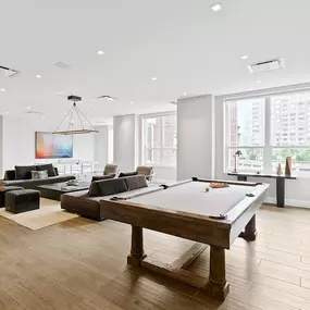 Common room with pool table