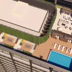Aerial view of the swimming pool