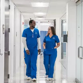 Nursing college students on campus at Arizona College of Nursing.