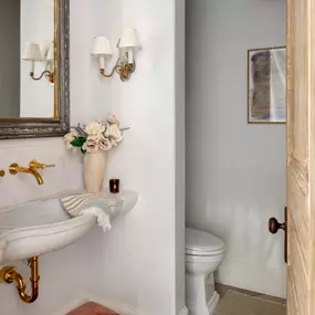 Designing an elegant powder room in Naples, Florida with a leading interior designer.
