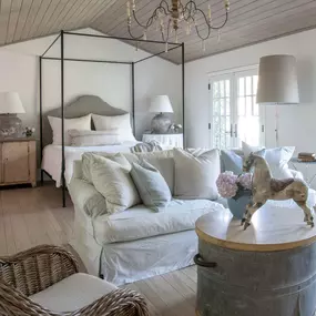 Designing an airy bedroom and sitting room in Boca Ratan, Florida with a leading interior designer.