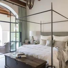 Designing an open an airy bedroom connected with the outdoors in Los Angeles California with a leading interior designer.