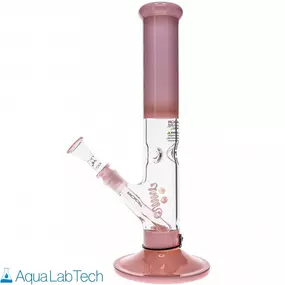 Roor Glass Pink Straight Bong Right Side Photo