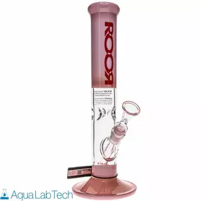 Roor Glass Pink Straight Bong Right Front Photo