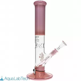 Roor Glass Pink Straight Bong Side Photo