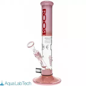 Roor Glass Pink Straight Bong