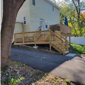 This custom-built deck in Albany, NY features durable materials designed for year-round enjoyment. Perfect for entertaining or relaxing outdoors, it’s a great example of the expert craftsmanship Indigo Sky Construction brings to every deck building project. Whether you're looking for a backyard deck, pool deck, or elevated design, we create long-lasting outdoor spaces across the Capital Region.