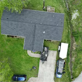 Roofing job completed using 30 yr dimensional shingles .