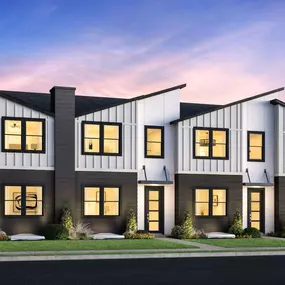 The street-level front door opens into the main living level of select home designs