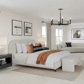 Luxurious primary bedroom suites with enviable walk-in closets