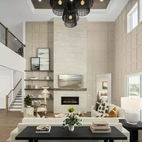 Impressive two-story great rooms seamlessly connected to the open kitchen