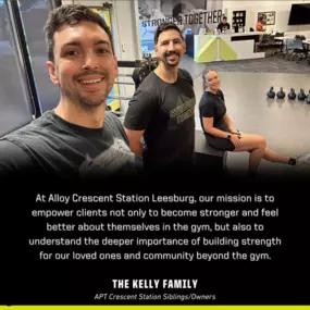 Your Neighborhood Fitness Studio, Redefined — Right Here in Leesburg, VA

If big-box fitness gyms leave you feeling overwhelmed or overlooked, you’re not alone. At Alloy Personal Training Crescent Station, we’ve created something better—a supportive, results-driven fitness studio designed specifically for adults who want expert guidance and lasting progress.

Forget crowded gyms and fitness centers with generic classes. Our programs are built around your goals, your body, and your lifestyle. Fro