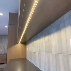 Interior lighting installation project kitchen