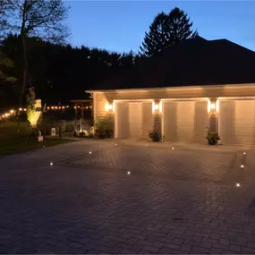 exterior lighting project at night