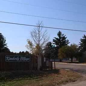 A sign with 